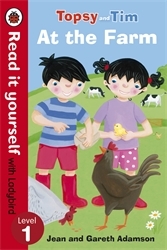 Book cover of Topsy and Tim: At the Farm - Read it yourself with Ladybird by Ladybird, Jean Adamson